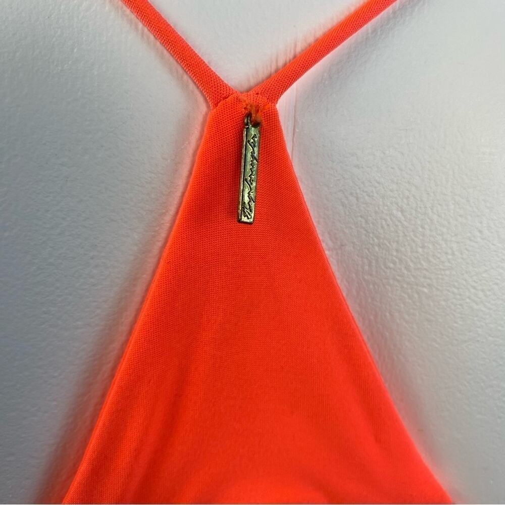 Tbag Los Angeles Dress Small OrangeCoral Grecian Goddess With Sash - Picture 3 of 9